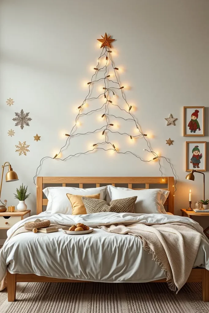 60 Christmas Lights in the Bedroom 2025: Magical and Cozy Holiday Ideas