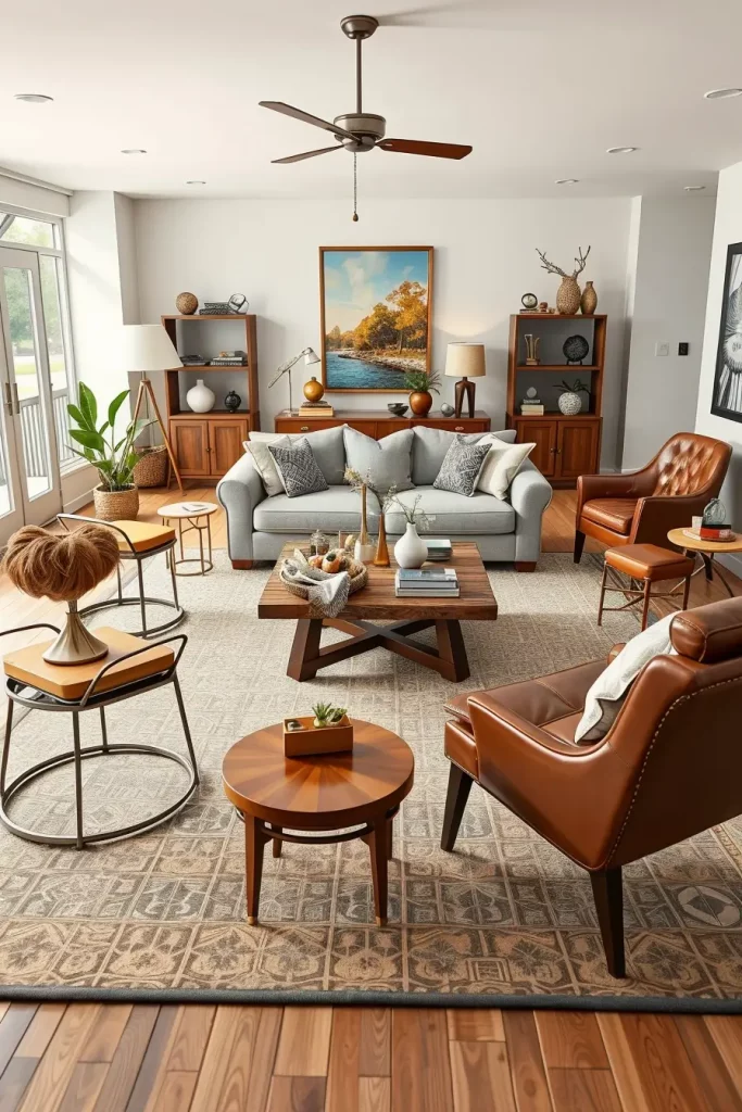 63 Eclectic Living Room Design with Natural Textures