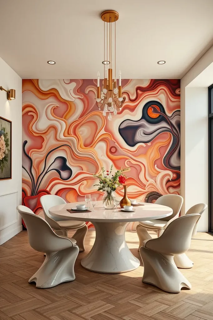 62 Dining Room Accent Wall in a Surreal-Style