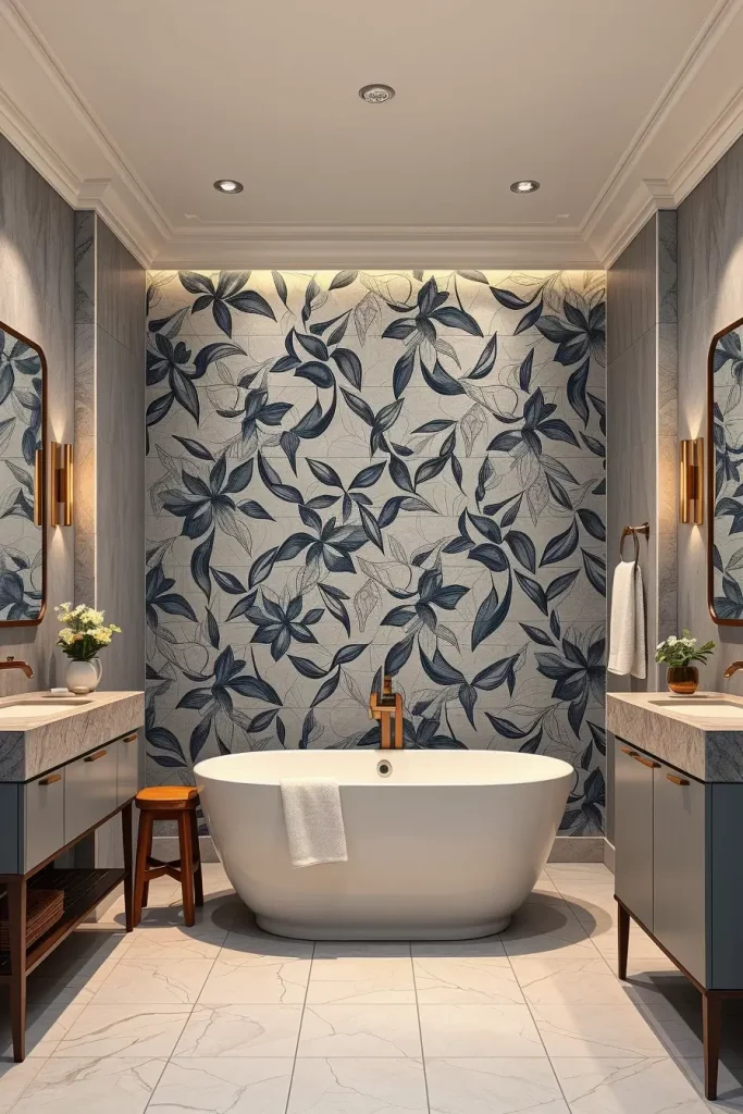 64 Luxury Bathroom Tile Idea for Elegant and Timeless Designs