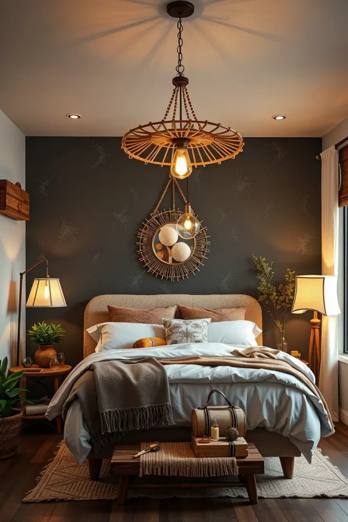 60 Eclectic Bedroom Design With Natural Textures for a Stylish and Cozy Interior