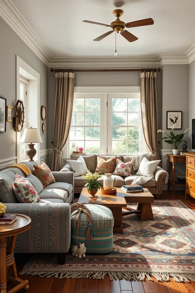62 Eclectic Farmhouse Interior Design with Natural Textures and Rustic Charm