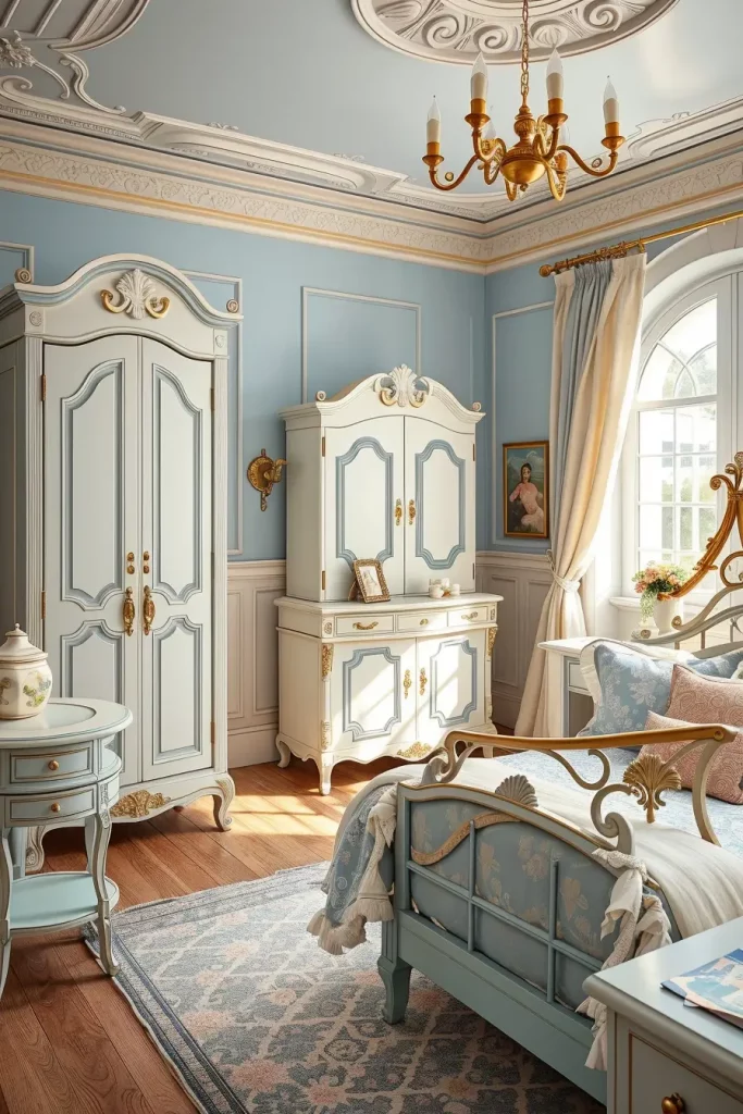 65 Vintage Bedroom with Hand-Painted Furniture Ideas for Timeless Charm