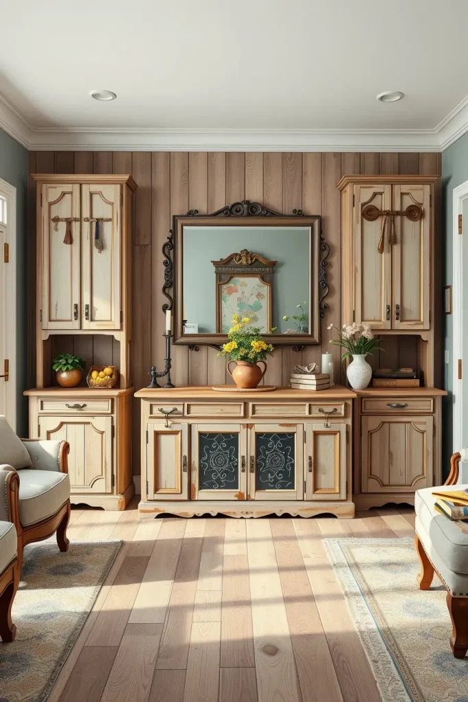 63 Creative Farmhouse Living Room With Antique Textures