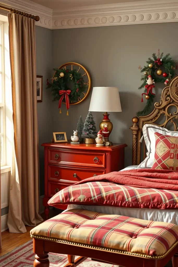 62 Christmas Bedroom Decor Ideas 2025: Cozy & Modern Holiday Inspiration