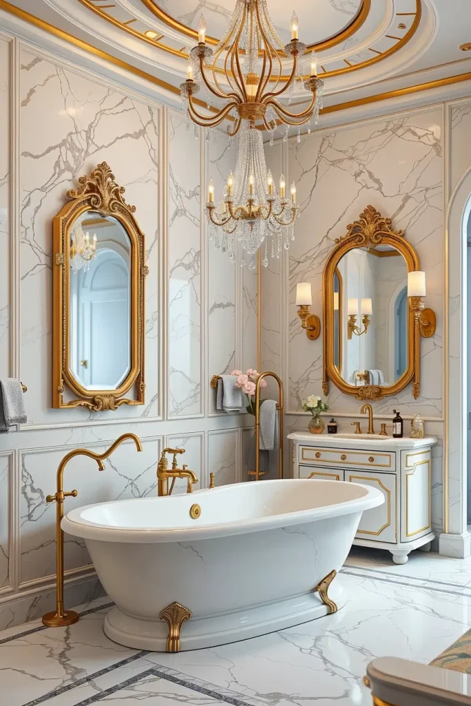 64 Luxury Bathroom Tile Idea for Elegant and Timeless Designs