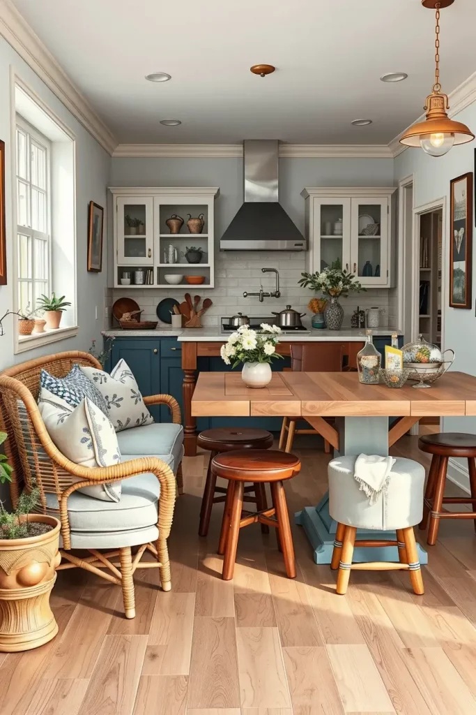 62 Eclectic Kitchen Design with Natural Textures