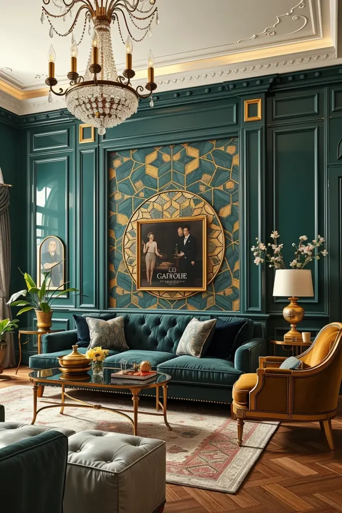64 Stunning Art Deco Revival Living Room Décor Ideas for Glamorous Interiors