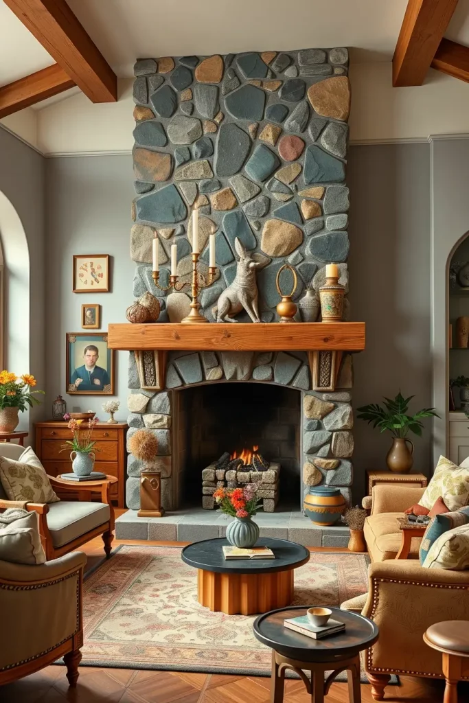 63 Eclectic Living Room Design with Natural Textures