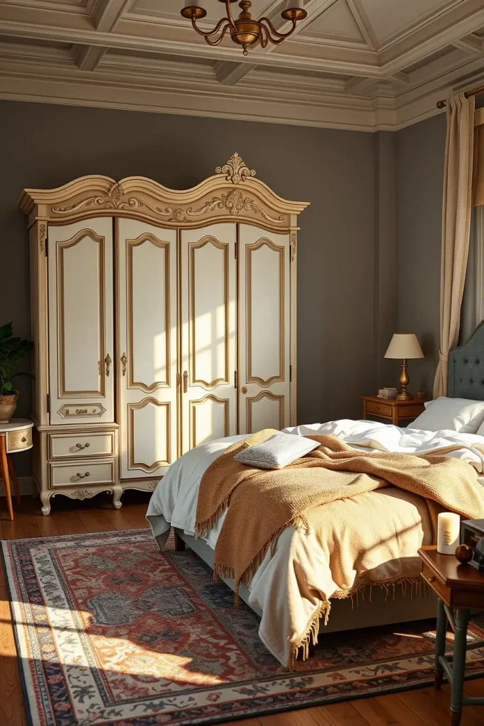 65 Vintage Bedroom with Hand-Painted Furniture Ideas for Timeless Charm