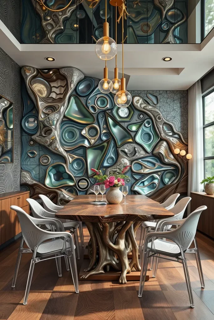 62 Dining Room Accent Wall in a Surreal-Style