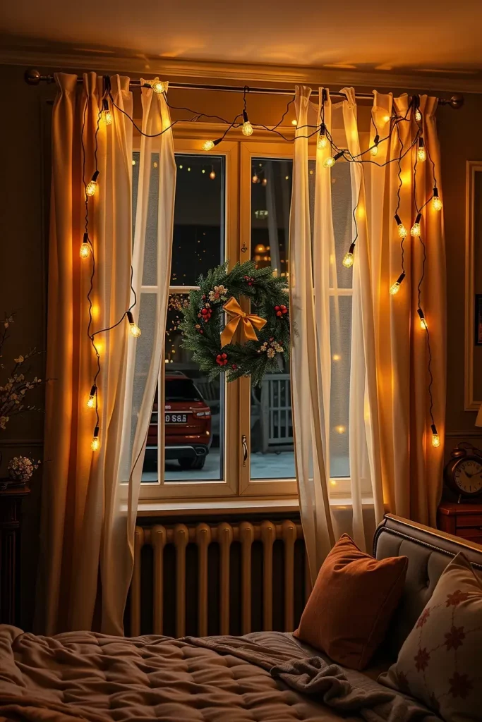 60 Christmas Lights in the Bedroom 2025: Magical and Cozy Holiday Ideas