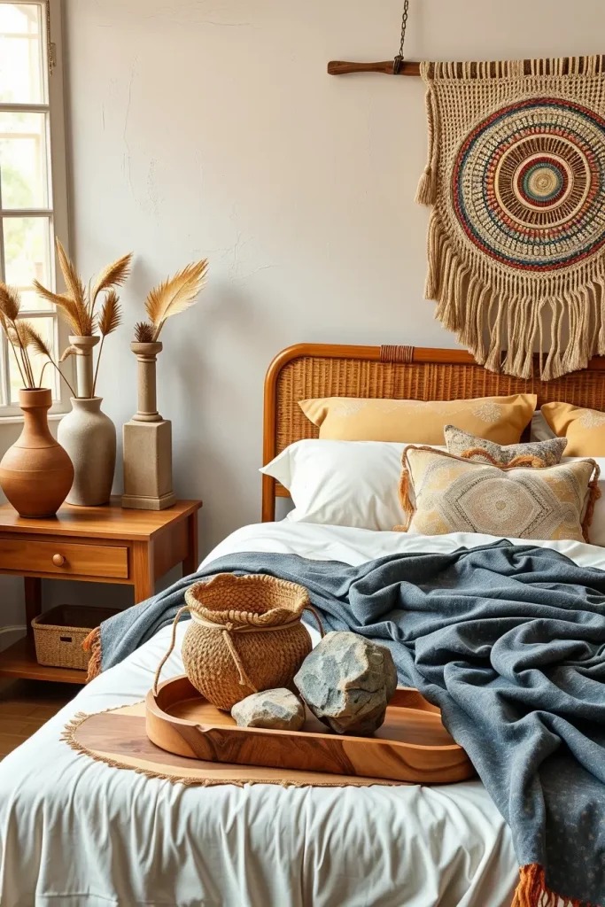 60 Eclectic Bedroom Design With Natural Textures for a Stylish and Cozy Interior