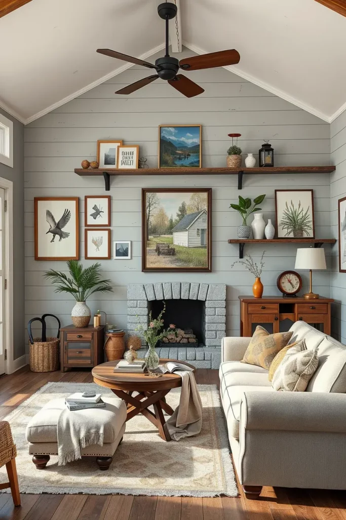 62 Eclectic Farmhouse Interior Design with Natural Textures and Rustic Charm