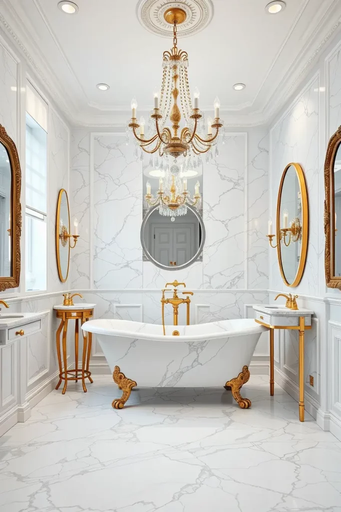 64 Luxury Bathroom Tile Idea for Elegant and Timeless Designs