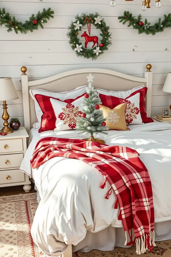 62 Christmas Bedroom Decor Ideas 2025: Cozy & Modern Holiday Inspiration