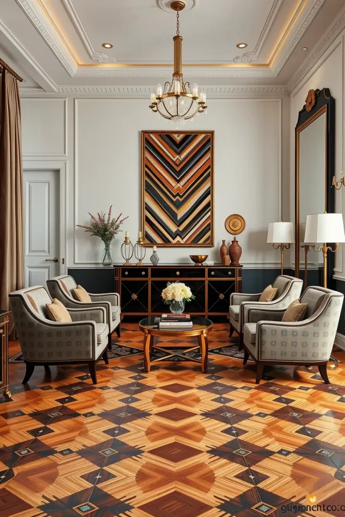 64 Stunning Art Deco Revival Living Room Décor Ideas for Glamorous Interiors