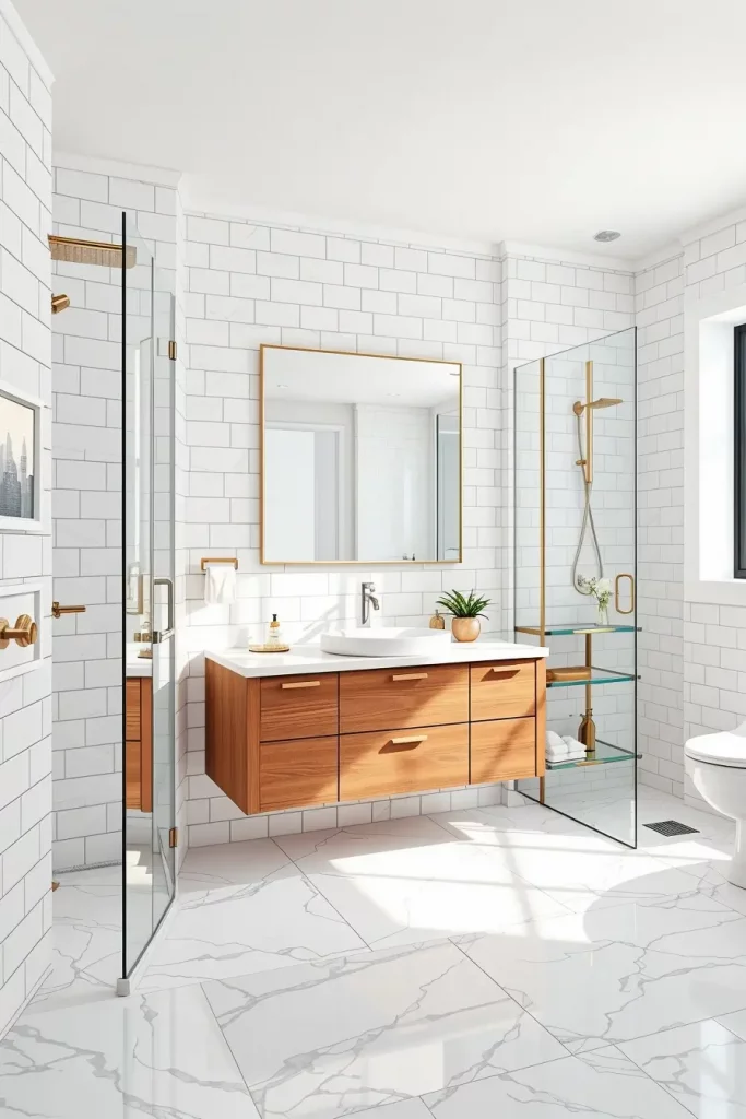 64 Luxury Bathroom Tile Idea for Elegant and Timeless Designs