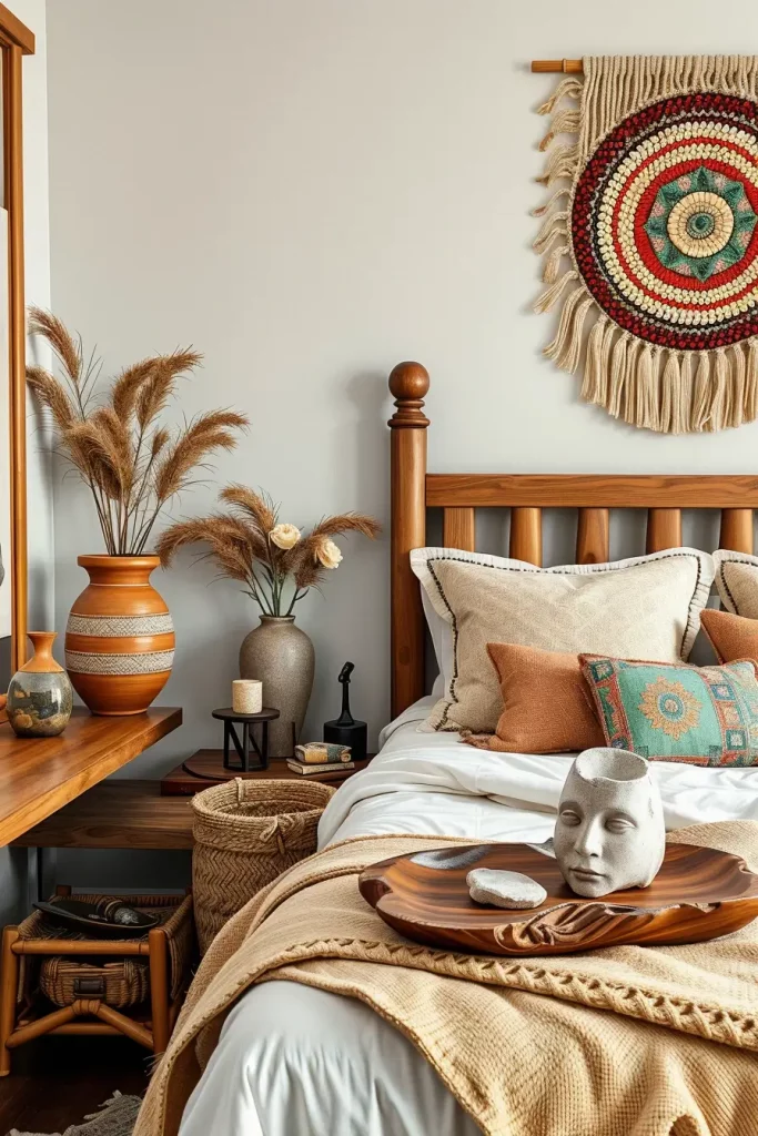 60 Eclectic Bedroom Design With Natural Textures for a Stylish and Cozy Interior