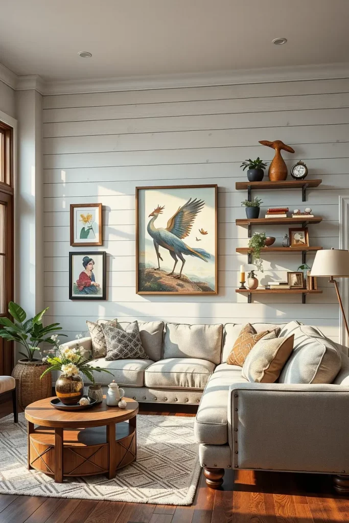 62 Eclectic Farmhouse Interior Design with Natural Textures and Rustic Charm