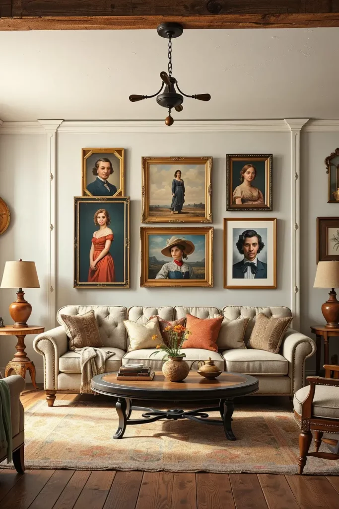63 Creative Farmhouse Living Room With Antique Textures