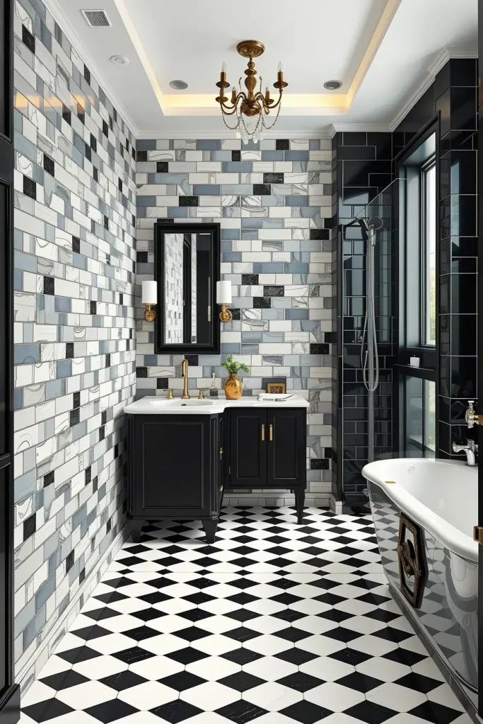 64 Luxury Bathroom Tile Idea for Elegant and Timeless Designs