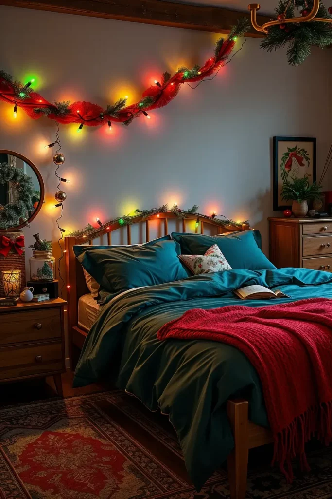 60 Christmas Lights in the Bedroom 2025: Magical and Cozy Holiday Ideas