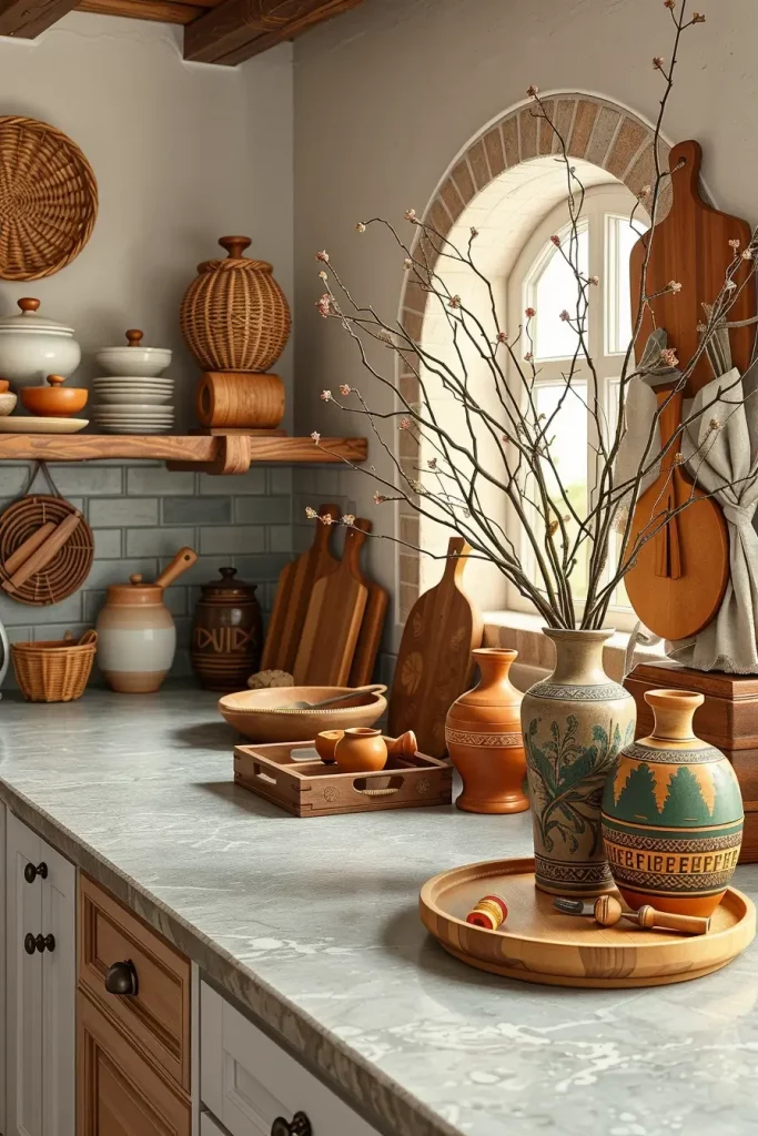 62 Eclectic Kitchen Design with Natural Textures