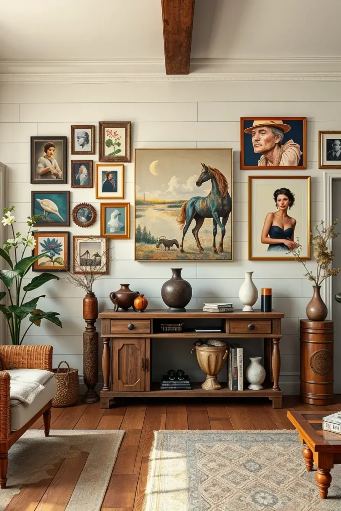 62 Eclectic Farmhouse Interior Design with Natural Textures and Rustic Charm