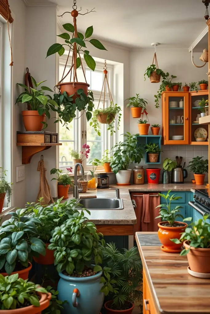 64 Color-Drenched Eclectic Kitchen With Whimsical Flair Ideas