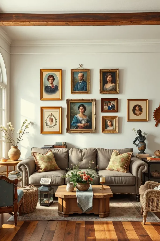 63 Creative Farmhouse Living Room With Antique Textures