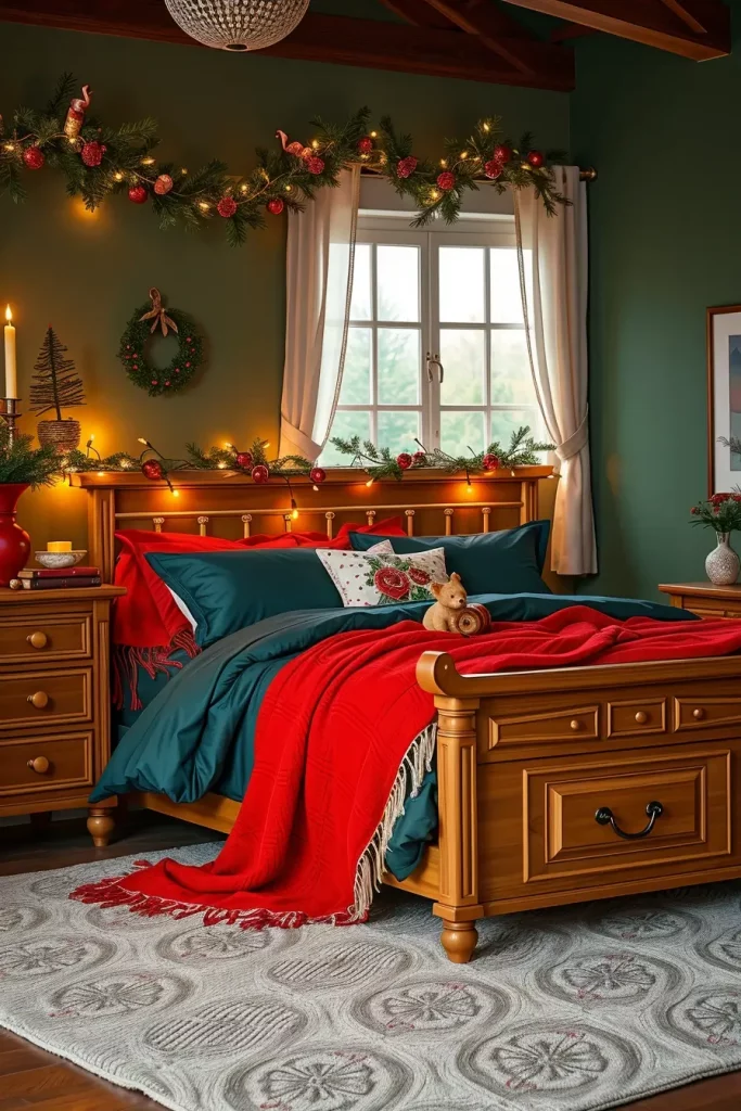 60 Christmas Lights in the Bedroom 2025: Magical and Cozy Holiday Ideas