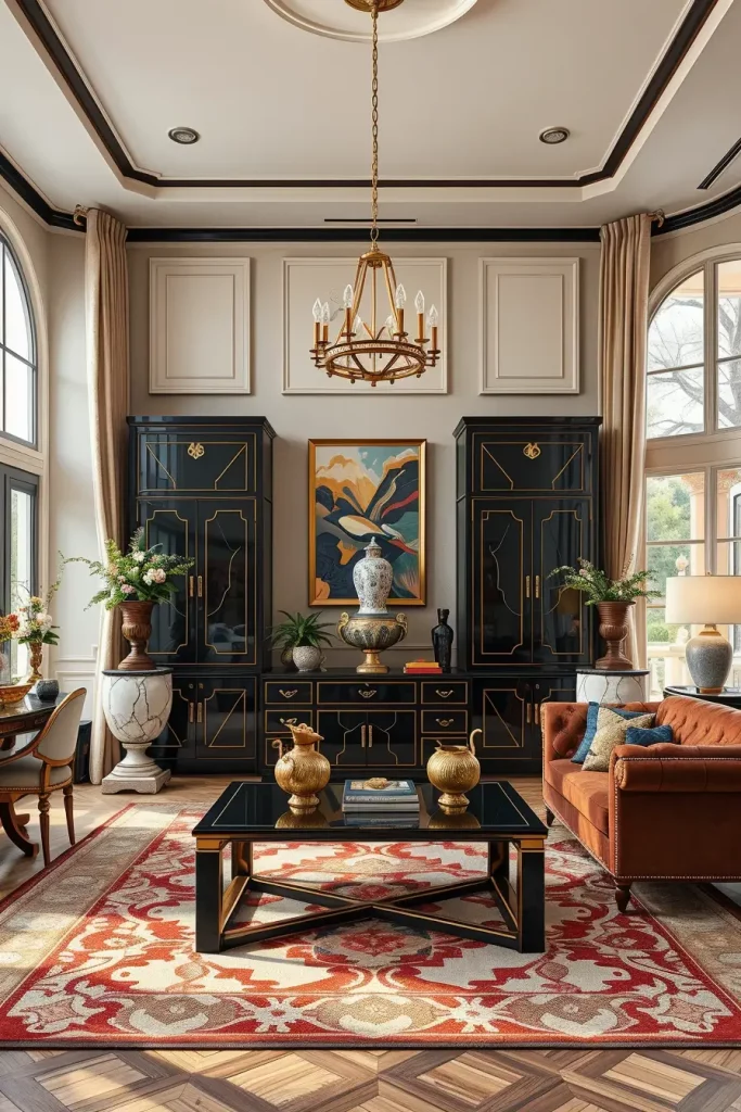 64 Stunning Art Deco Revival Living Room Décor Ideas for Glamorous Interiors