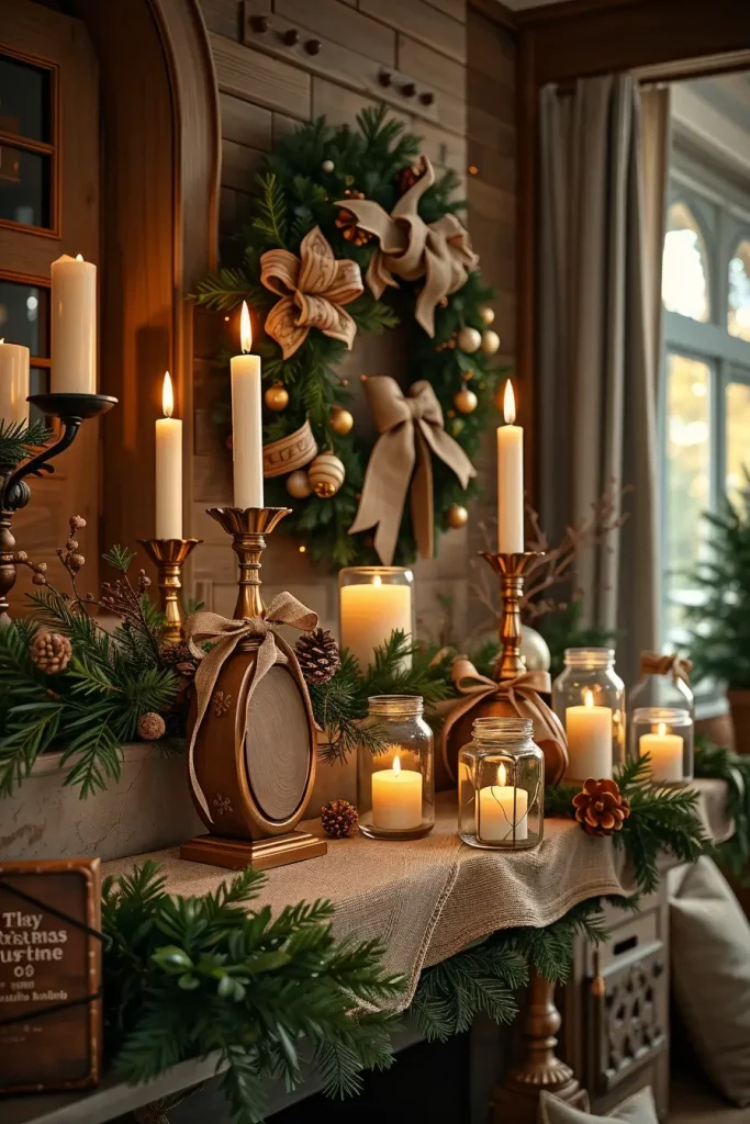 64 Christmas Mantle Decor Ideas 2025 to Style Your Fireplace Beautifully