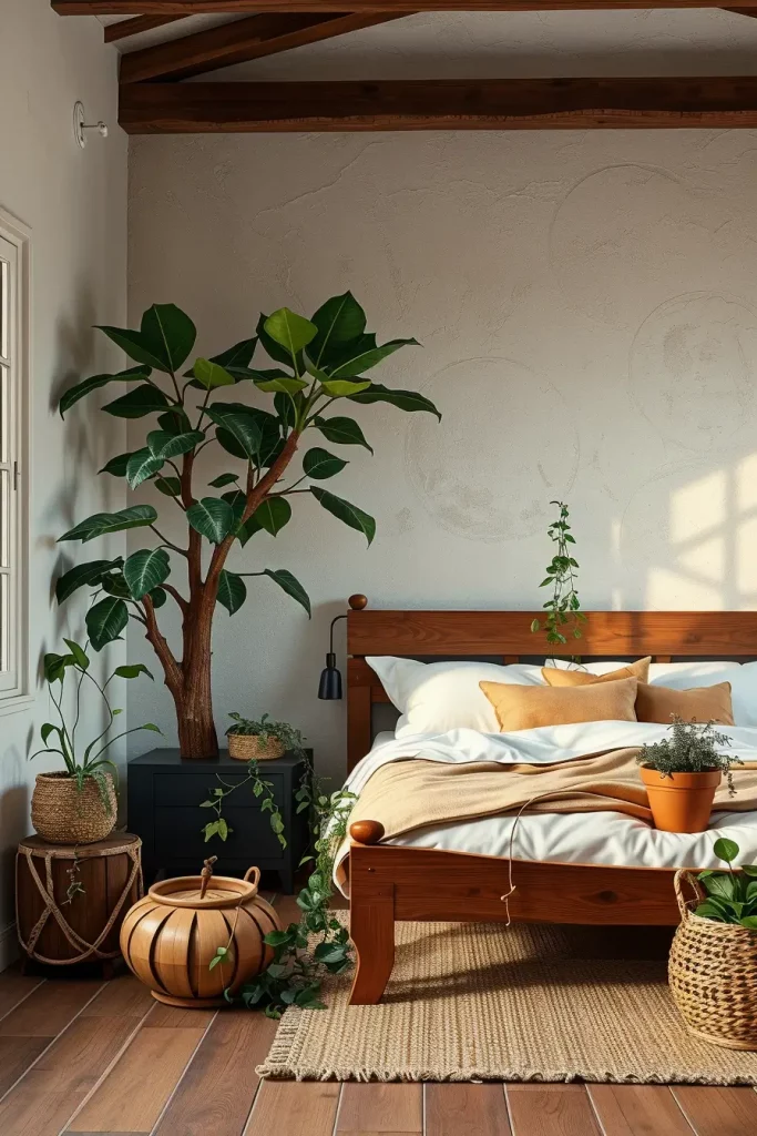 60 Eclectic Bedroom Design With Natural Textures for a Stylish and Cozy Interior