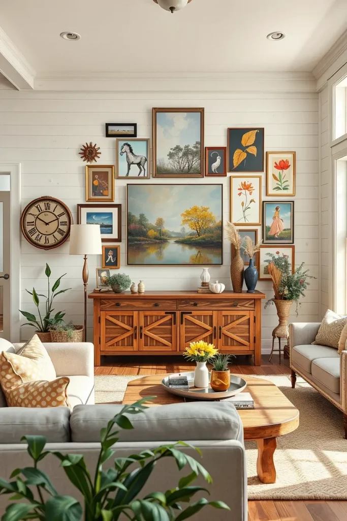 62 Eclectic Farmhouse Interior Design with Natural Textures and Rustic Charm