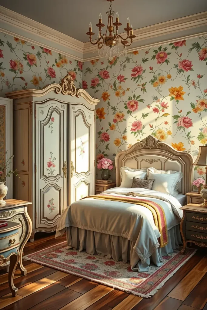 65 Vintage Bedroom with Hand-Painted Furniture Ideas for Timeless Charm