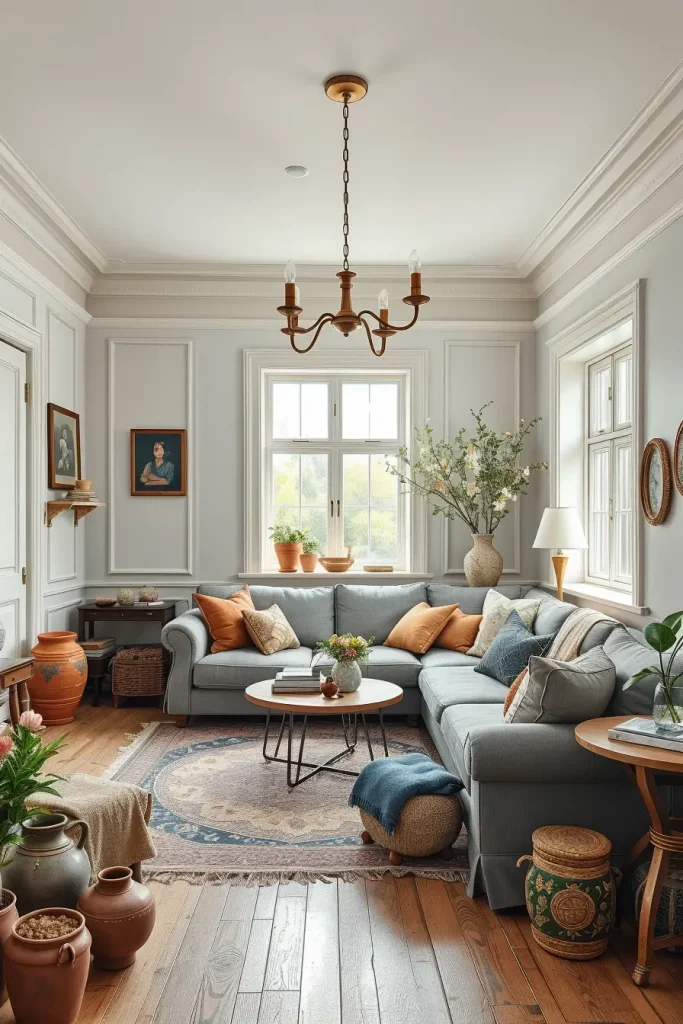 63 Creative Farmhouse Living Room With Antique Textures