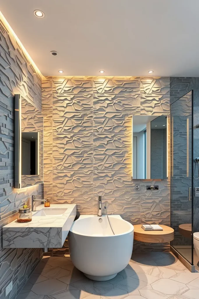 64 Luxury Bathroom Tile Idea for Elegant and Timeless Designs