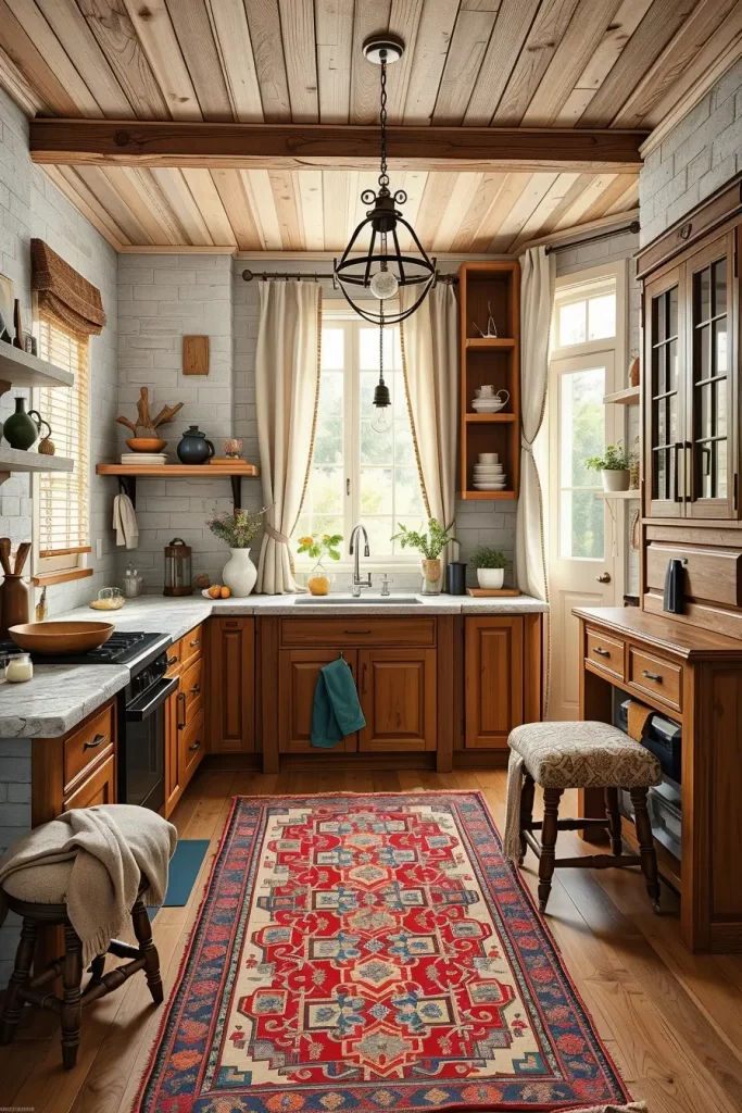 62 Eclectic Kitchen Design with Natural Textures