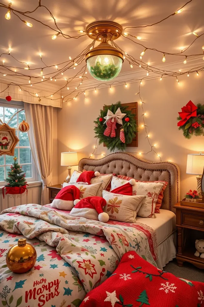 62 Christmas Bedroom Decor Ideas 2025: Cozy & Modern Holiday Inspiration