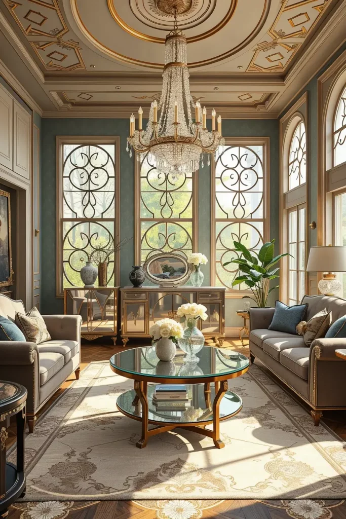 64 Stunning Art Deco Revival Living Room Décor Ideas for Glamorous Interiors