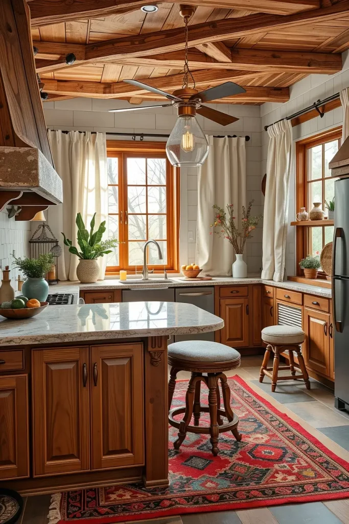 62 Eclectic Kitchen Design with Natural Textures