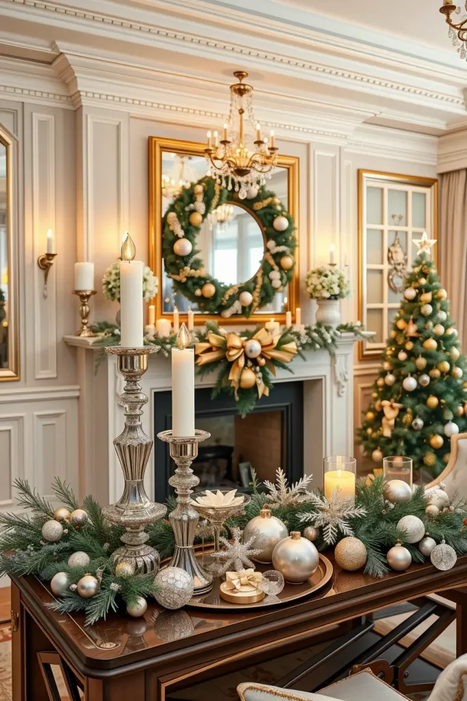 64 Christmas Mantle Decor Ideas 2025 to Style Your Fireplace Beautifully