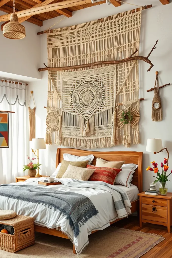 60 Eclectic Bedroom Design With Natural Textures for a Stylish and Cozy Interior