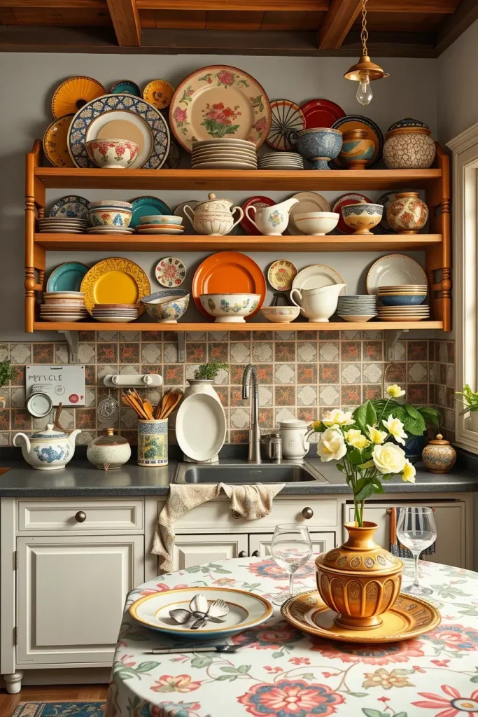64 Color-Drenched Eclectic Kitchen With Whimsical Flair Ideas