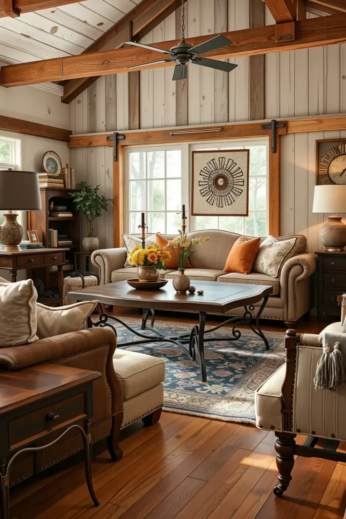 63 Creative Farmhouse Living Room With Antique Textures