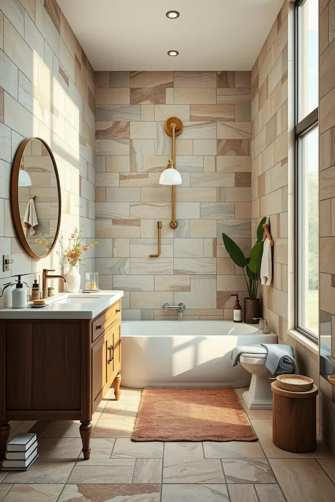64 Luxury Bathroom Tile Idea for Elegant and Timeless Designs