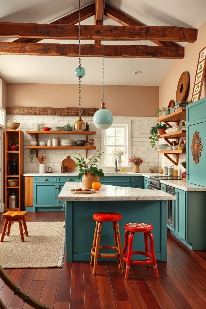 62 Eclectic Kitchen Design with Natural Textures
