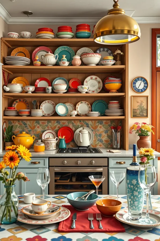 64 Color-Drenched Eclectic Kitchen With Whimsical Flair Ideas